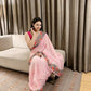 Vamsee Sandhya Pink Georgette Saree - Swadesiicart