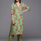 Ahalyaa Women's Traditional wear Kurta Set - Green | Swadesiicart
