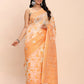 Shree Shyam Fashion Linen Cotton Orange Saree