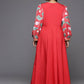 Ahalyaa Women's Traditional wear Ethnic Dress - Red | Swadesiicart