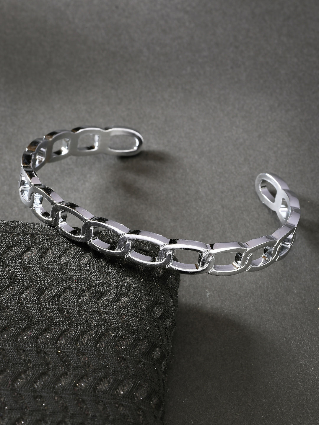 NVR Men's Silver-Plated Metal Cuff Bracelet - NR Retail-NVR