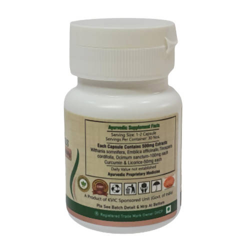 Deep Ayurveda Immuno Plus 500mg Veg Capsules - Swadesiicart