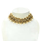 Mominos Fashion Johar Kamal Gold-Polished Brass Finish Kundan/Pearls Choker For Women (Golden) | Swadesiicart