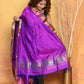 Very Much Indian Pure Silk Handloom Traditional Paithani Dupatta - Violet | Swadesiicart
