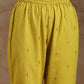 trueBrowns Lime Gold Cotton Handkerchief Kurta Set | Swadesiicart