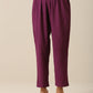 trueBrowns Plum Purple Slub Texture High Low Kaftan Pant Set | Swadesiicart