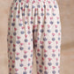 trueBrowns White With Pink Blue Buta Block Print Cotton Kurta Pant Set | Swadesiicart