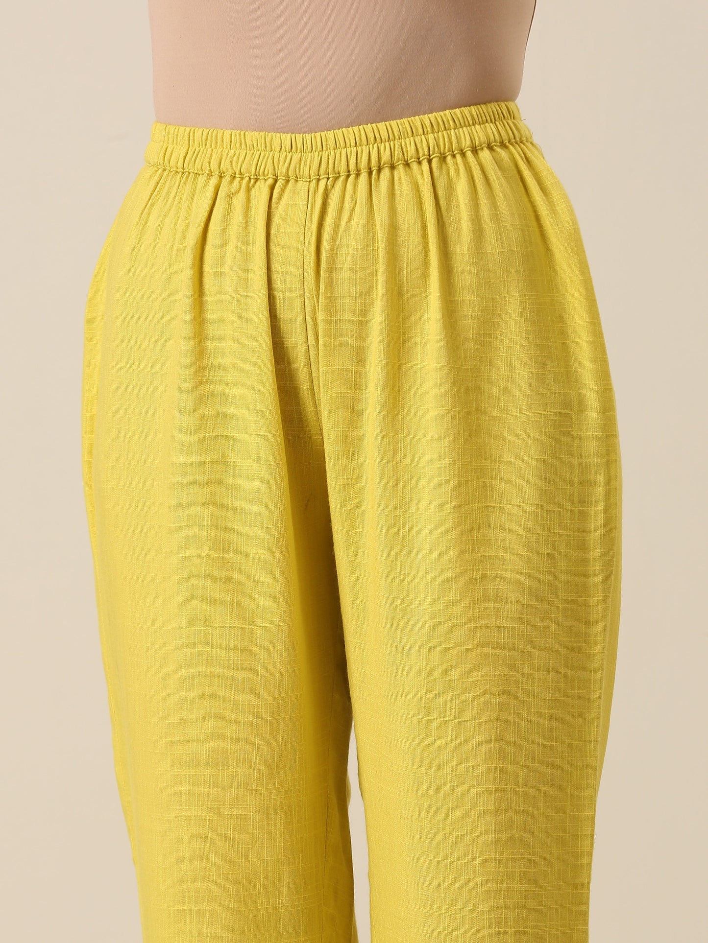 trueBrowns Lime Slub Texture Relax Fit Co-Ord Set - Swadesiicart