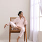 trueBrowns Pink Slub Relaxed Fit Co-Ord Set - Swadesiicart