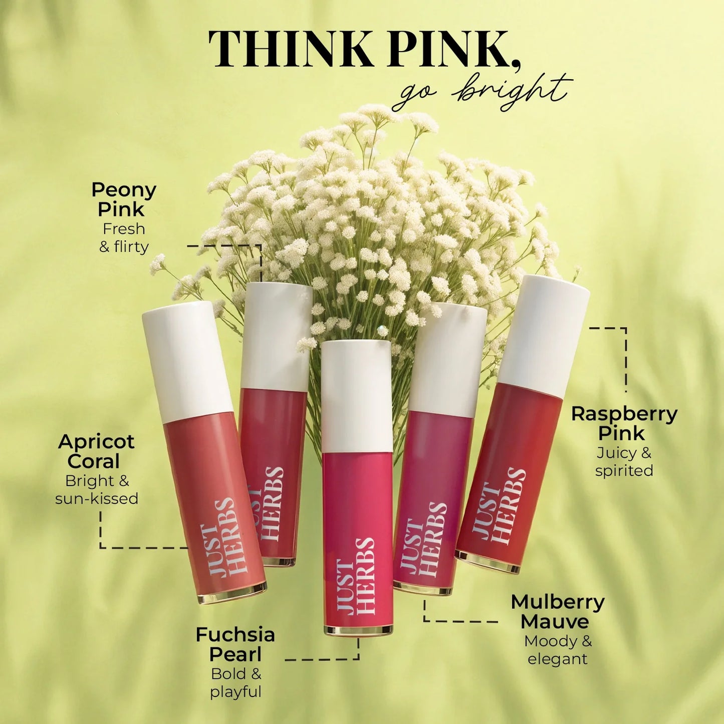 Herb Enriched Matte Liquid Lipstick Kit- Set of 5