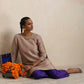 trueBrowns Lilac Tissue Kurta Co-ord Set - Swadesiicart