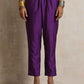 trueBrowns Purple Silk Anarkali Flared Kurta Set | Swadesiicart