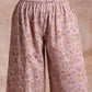trueBrowns Grey Overall Floral Block Print Cotton High-Low Co-Ord Set - Swadesiicart