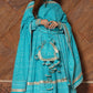 Pomcha Jaipur Neelkari Blue Cotton Anarkali Set | Swadesiicart