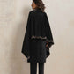 trueBrowns Black Velvet Geometric Embroidered Kurta Pant Dupatta Set | Swadesiicart