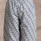 trueBrowns Multi Grey On Grey Ikat Print Cotton High-Low Co-Ord Set - Swadesiicart