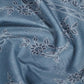Shades of Light Ash Grey Colour Floral Print Semi Chanderi Saree By Gayathri Reddy Designer Studio | Swadesiicart