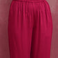 trueBrowns Magenta Highlow Modal Kurta Set | Swadesiicart