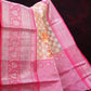 Pastel Wheat Banaras Border Buttes Floral Design Banarasi Semi Silk Saree By Gayathri Reddy Designer Studio | Swadesiicart