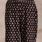 trueBrowns Black Bird Bagru Print Cotton Sleeveless Kurta Pant Set | Swadesiicart