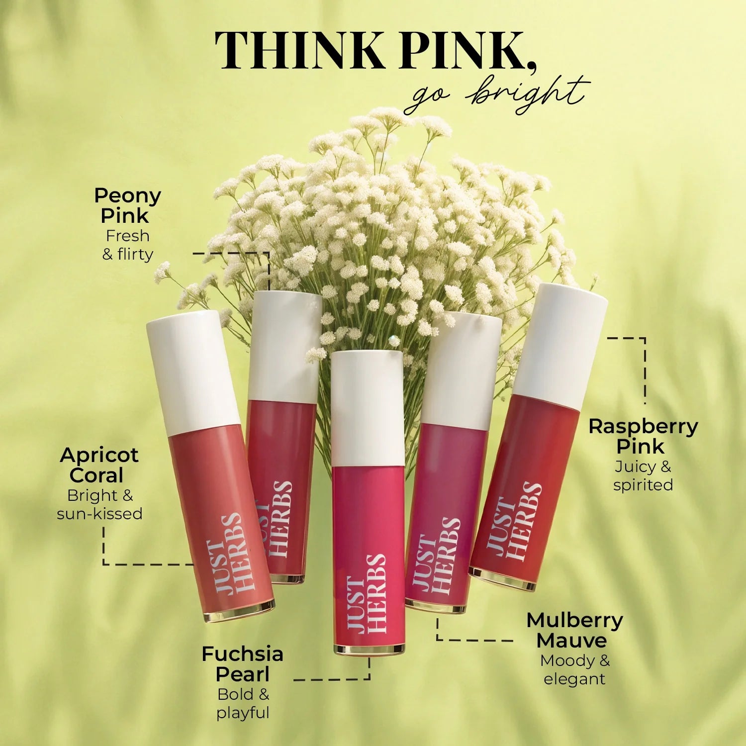Herb Enriched Matte Liquid Lipstick Kit- Set of 5