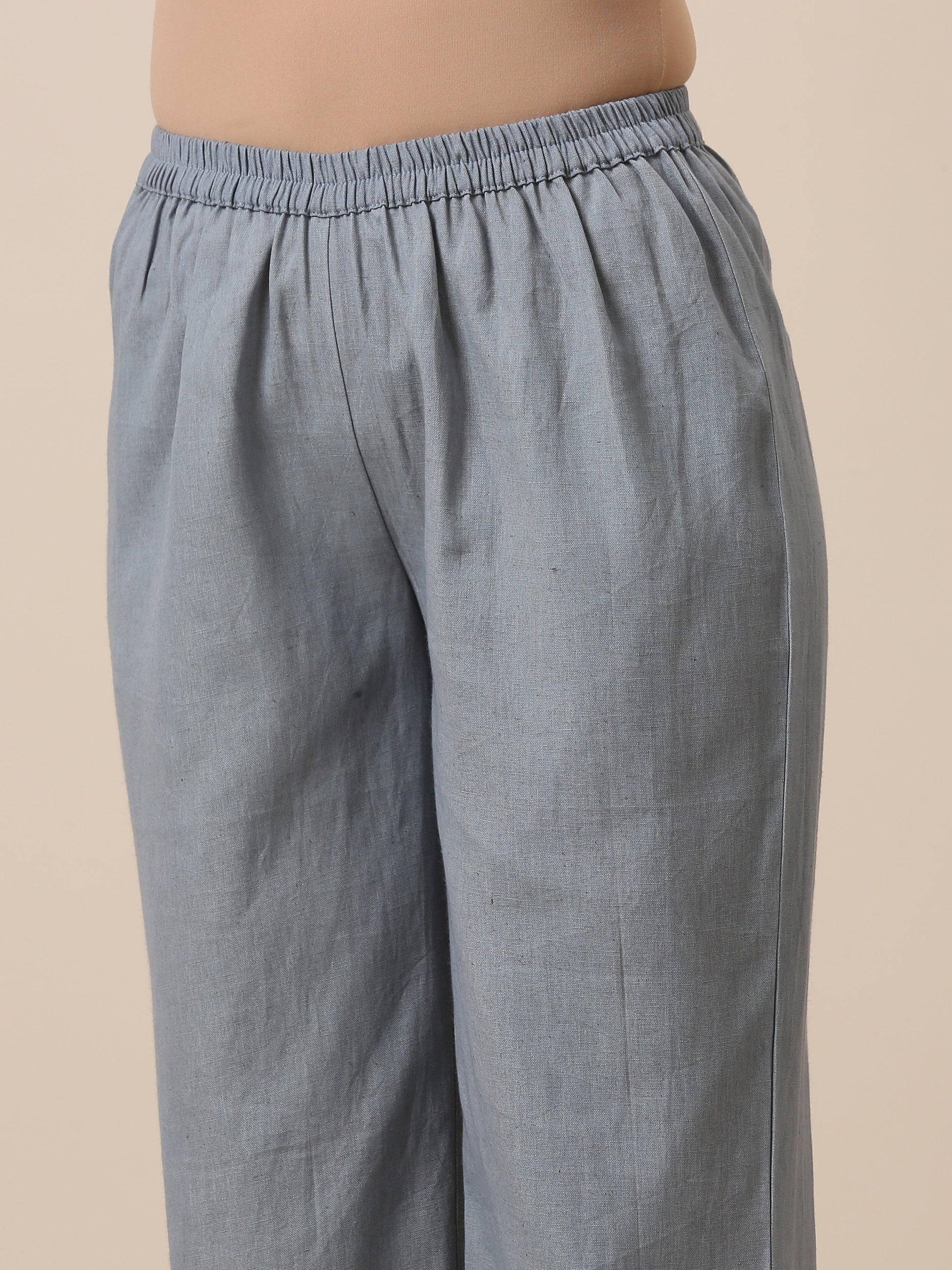 trueBrowns Cotton Steel Blue Short Co-Ord Set | Relove - Swadesiicart