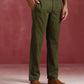 trueBrowns Men's Olive green Cotton Mandarin Collar Kurta Co-ord set - Swadesiicart