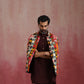 trueBrowns Men's Cola Ikat Print Cotton Reversible Nehru Jacket | Swadesiicart