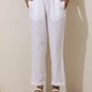 trueBrowns White Cotton Linen Kurta Pant Set | Swadesiicart