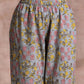 trueBrowns Grey Overall Floral Block Print Cotton Sleeveless Flared Kurta Pant Set | Swadesiicart