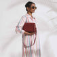 trueBrowns Off-White Cotton Multi Stripe A-line Kurta Set | Swadesiicart