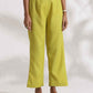 trueBrowns Lime Slub Co-ord Set - Swadesiicart