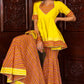Pomcha Jaipur Tuscan Yellow Cotton Sharara Set | Swadesiicart