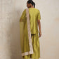 trueBrowns Green Silk Sharara Dupatta Set | Swadesiicart