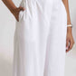 trueBrowns White Cotton Schiffli Co-ord Set - Swadesiicart