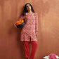 trueBrowns Beige Print Kurta Co-ord Set - Swadesiicart