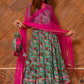 Pomcha Jaipur Surangi Kalidar Cotton Anarkali Set | Swadesiicart