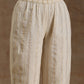 trueBrowns Ivory Gold Cotton Kalidar Kurta Set | Swadesiicart