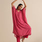 trueBrowns Pink Lehariya Printed Silk Kaftan Pant Set | Swadesiicart