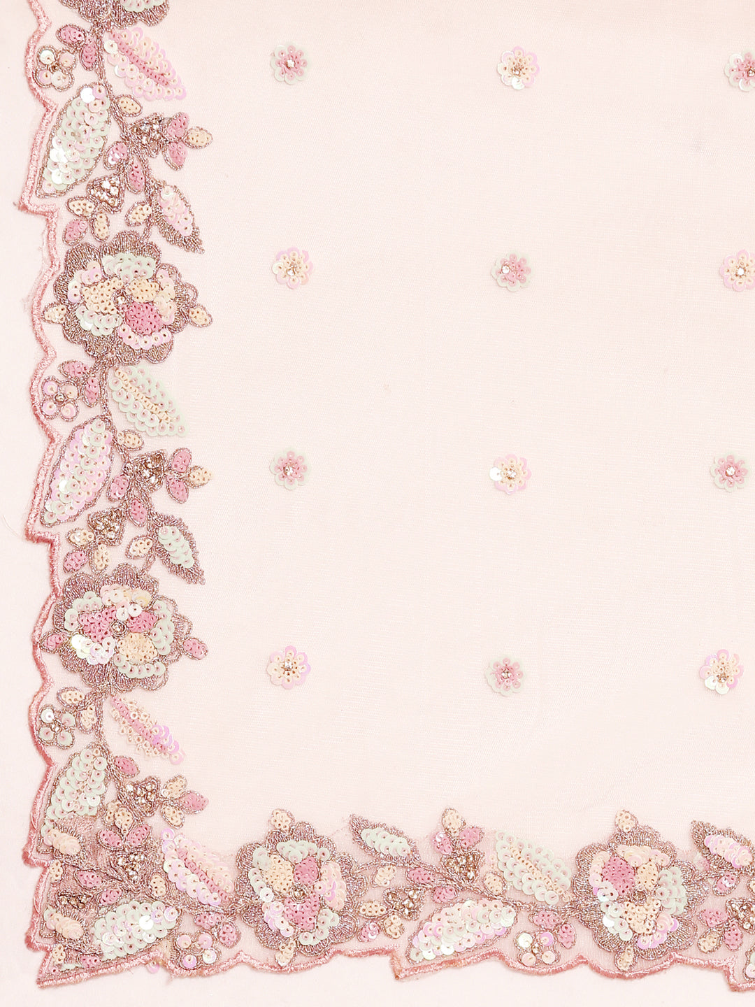 House of Panchhi Pink Net Multi Sequins with heavy Zarkan embroidery Lehenga choli & Dupatta | Swadesiicart