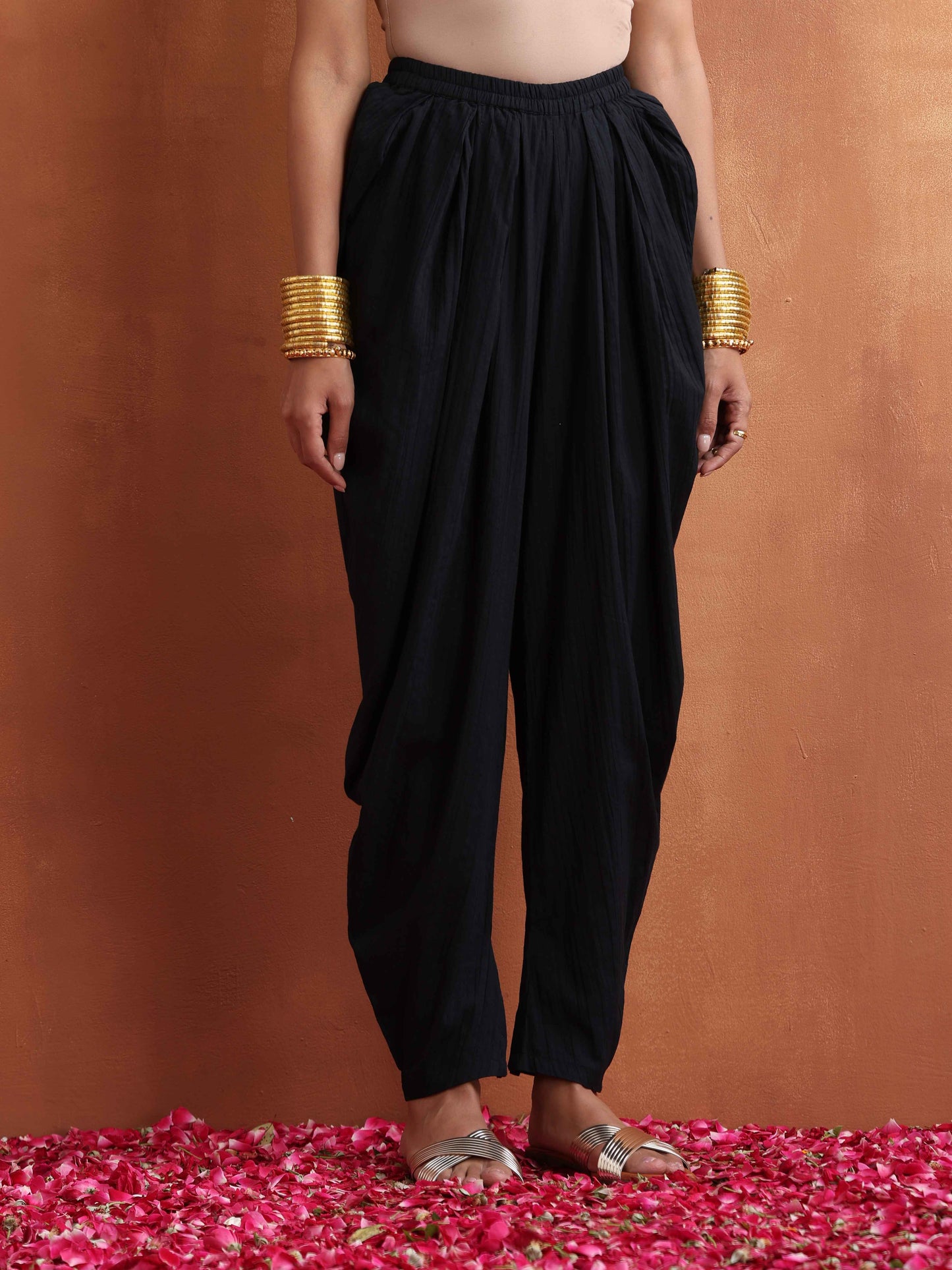 trueBrowns Black Cotton Co-ord Set - Swadesiicart
