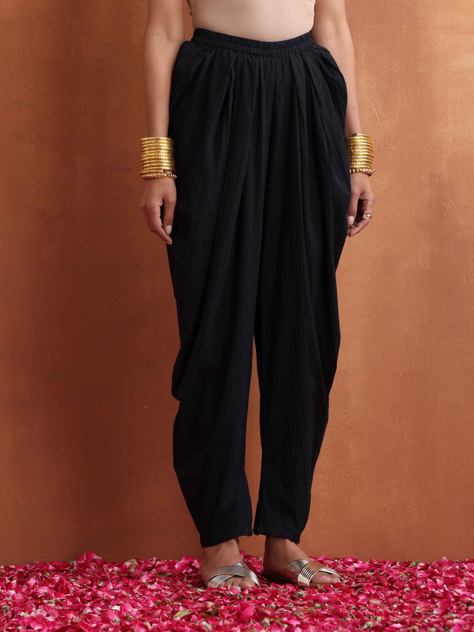 trueBrowns Black Cotton Co-ord Set - Swadesiicart