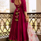 Pomcha Jaipur Magenta Lilly Anarkali Set | Swadesiicart
