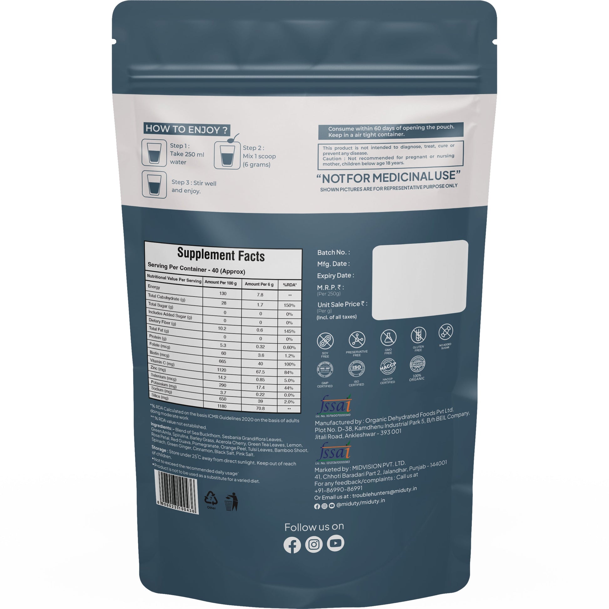 Miduty by Palak Notes Organic Plant Based Collagen | Swadesiicart