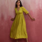 trueBrowns Modal Lime Green Dress | Swadesiicart