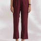 trueBrowns Maroon Dobby Co-ord Set - Swadesiicart