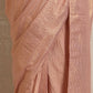 trueBrowns Pink Gold Lurex Ready To Wear Saree | Swadesiicart