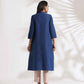 trueBrowns Blue Slub Kurta Set | Swadesiicart