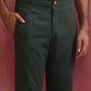 trueBrowns Men's Green Cotton Mandarin Collar Kurta Co-ord set - Swadesiicart
