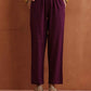 trueBrowns Purple Metallic Straight Kurta Set | Swadesiicart